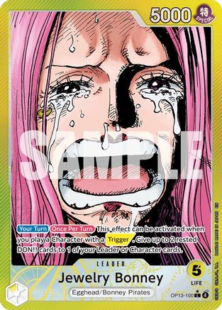 [ALTERNATE ART] Jewelry Bonney (100) (OP13-100) L - One Piece Carrying On His Will