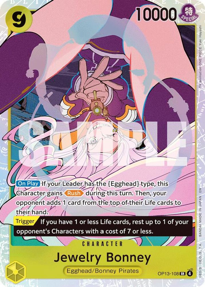 Jewelry Bonney (108) (OP13-108) Super Rare - One Piece Carrying On His Will
