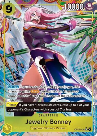 [ALTERNATE ART] Jewelry Bonney (108) (OP13-108) SR - One Piece Carrying On His Will