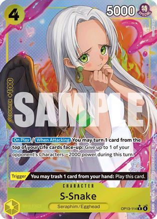 [ALTERNATE ART] S-Snake (OP13-114) R - One Piece Carrying On His Will