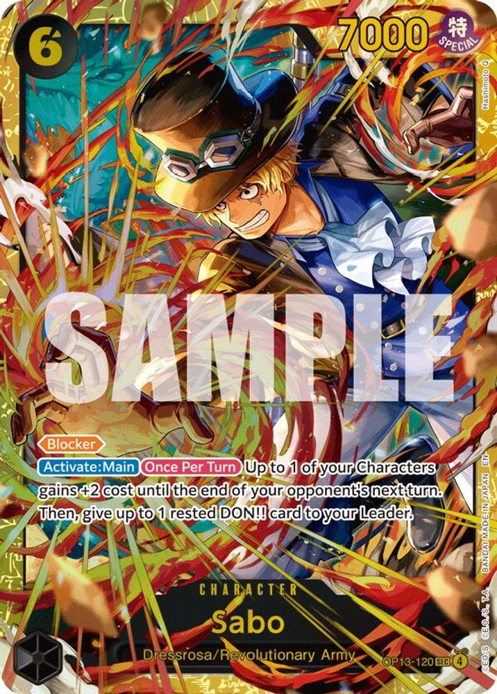 Sabo (120) (OP13-120) Secret Rare - One Piece Carrying On His Will