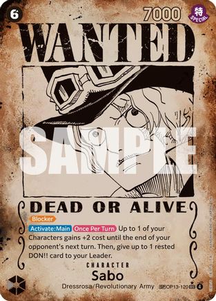 [WANTED POSTER] Sabo (120) (OP13-120) SP - One Piece Carrying On His Will