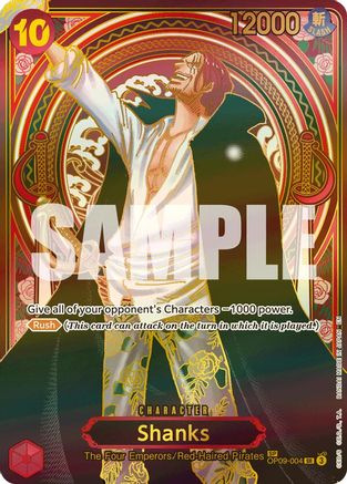 [ GOLD SP ] Shanks - (OP09-004) Gold SSP - One Piece Carrying On His Will
