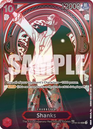 [ SILVER SP ] Shanks - OP09-004) Silver SSP - One Piece Carrying On His Will