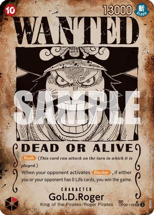 [WANTED POSTER] Gol.D.Roger - OP09-118 (OP09-118) SP - One Piece Carrying On His Will