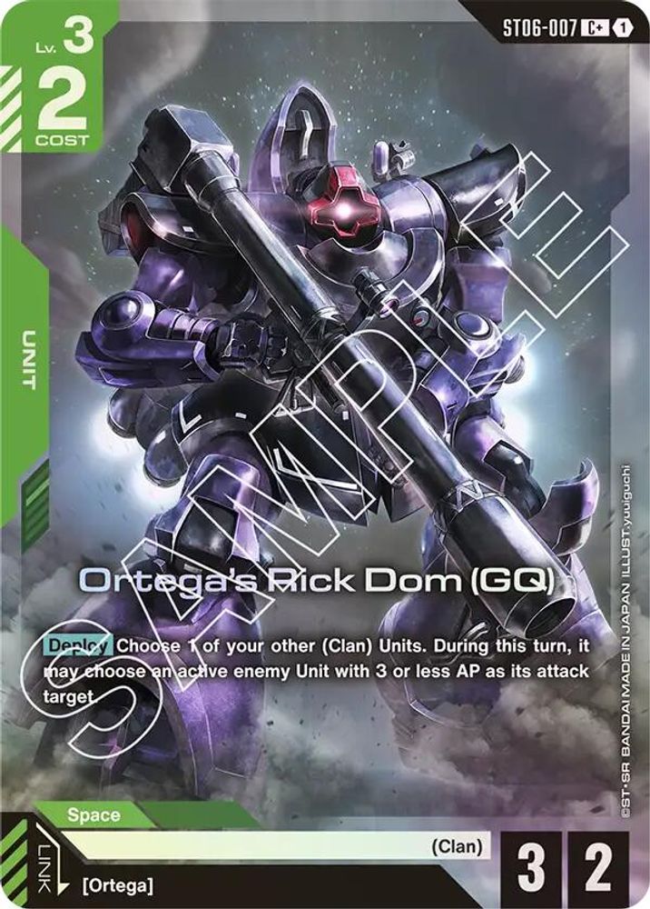 [ALTERNATE ART] Ortega's Rick Dom (GQ) (C+) (ST06-007) - Gundam Starter Deck 06 Clan Unity