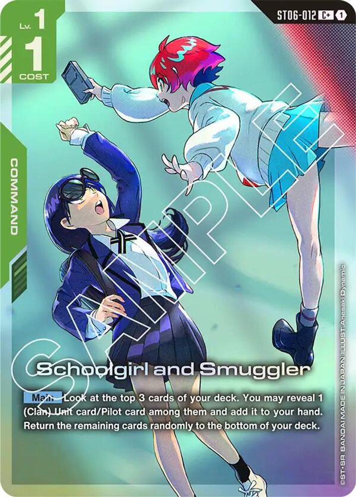 [ALTERNATE ART] Schoolgirl and Smuggler (C+) (ST06-012) - Gundam Starter Deck 06 Clan Unity