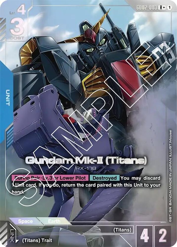[ALTERNATE ART] Gundam Mk-II (Titans) (R+) (GD02-003) - Gundam Dual Impact