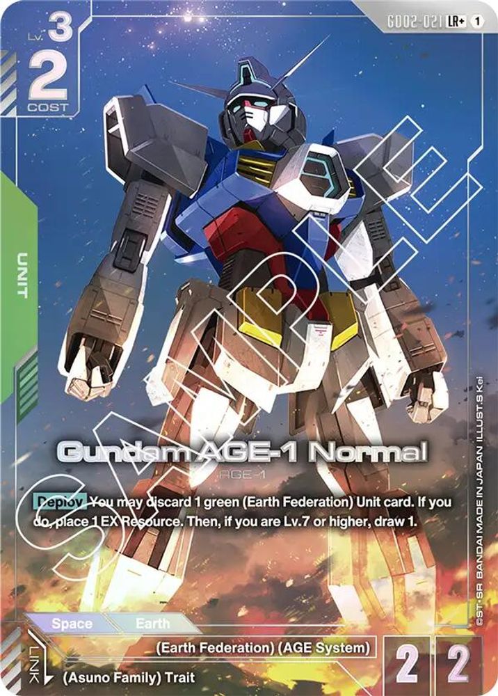 [ALTERNATE ART] Gundam AGE-1 Normal (LR+) (GD02-021) - Gundam Dual Impact