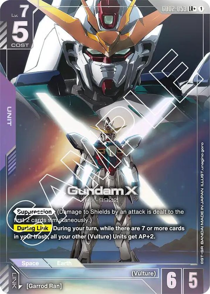 [ALTERNATE ART] Gundam X (LR+) (GD02-053) - Gundam Dual Impact