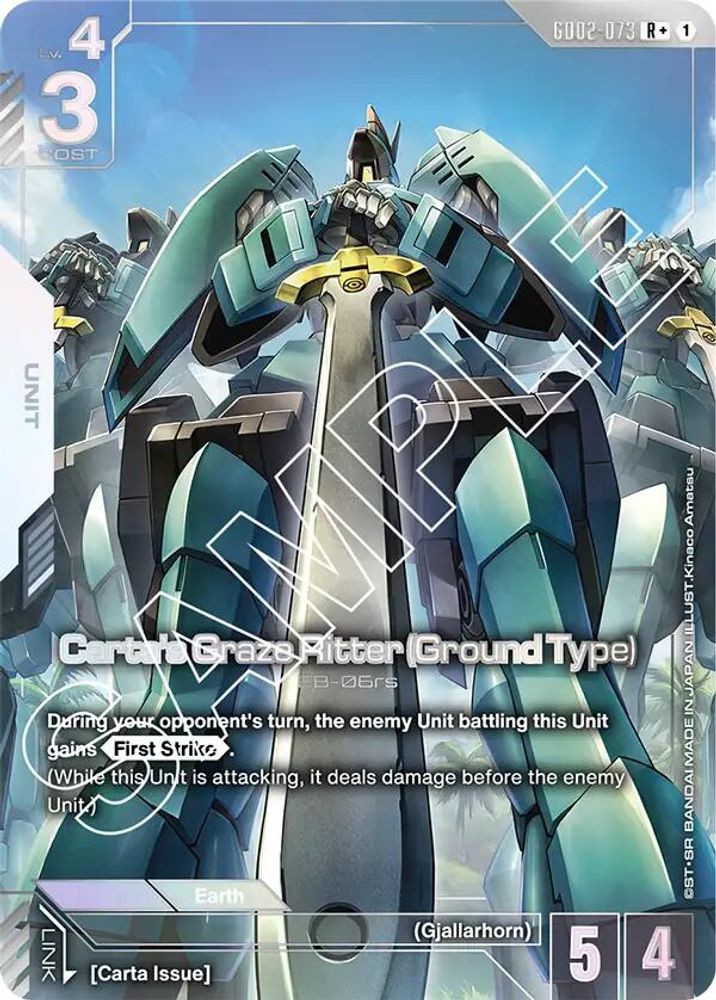 [ALTERNATE ART] Carta's Graze Ritter (Ground Type) (GD02-073) [R+] - Gundam Dual Impact