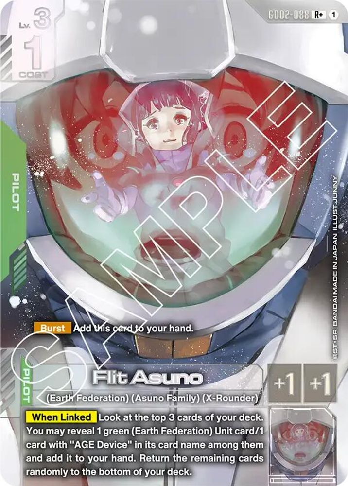 [ALTERNATE ART] Flit Asuno (R+) (GD02-088) - Gundam Dual Impact