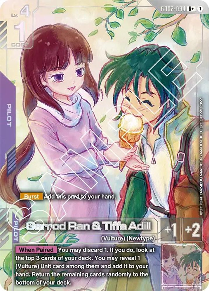 [ALTERNATE ART] Garrod Ran & Tiffa Adill (R+) (GD02-094) - Gundam Dual Impact