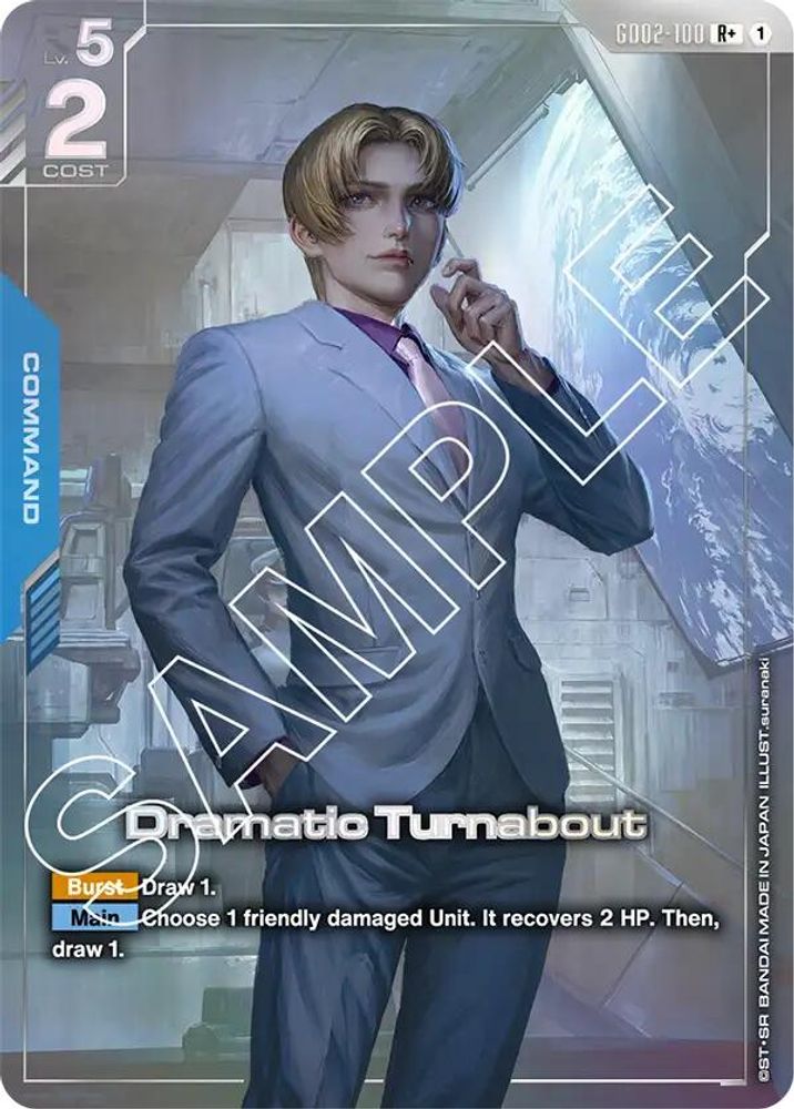 [ALTERNATE ART] Dramatic Turnabout (R+) (GD02-100) - Gundam Dual Impact