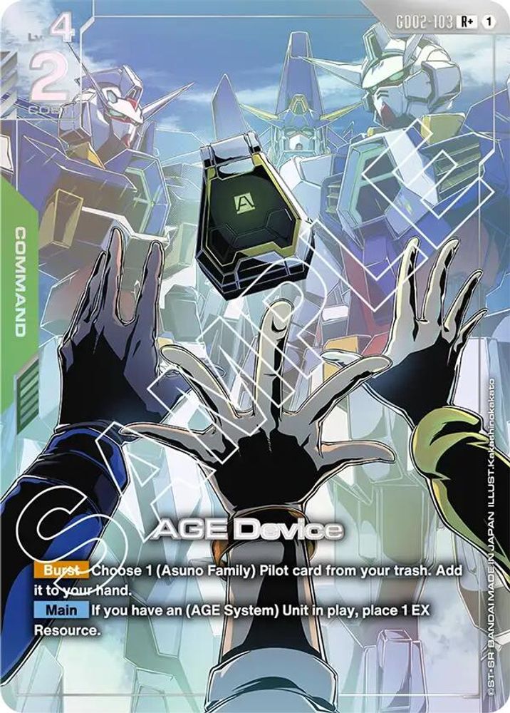 [ALTERNATE ART] AGE Device (R+) (GD02-103) - Gundam Dual Impact