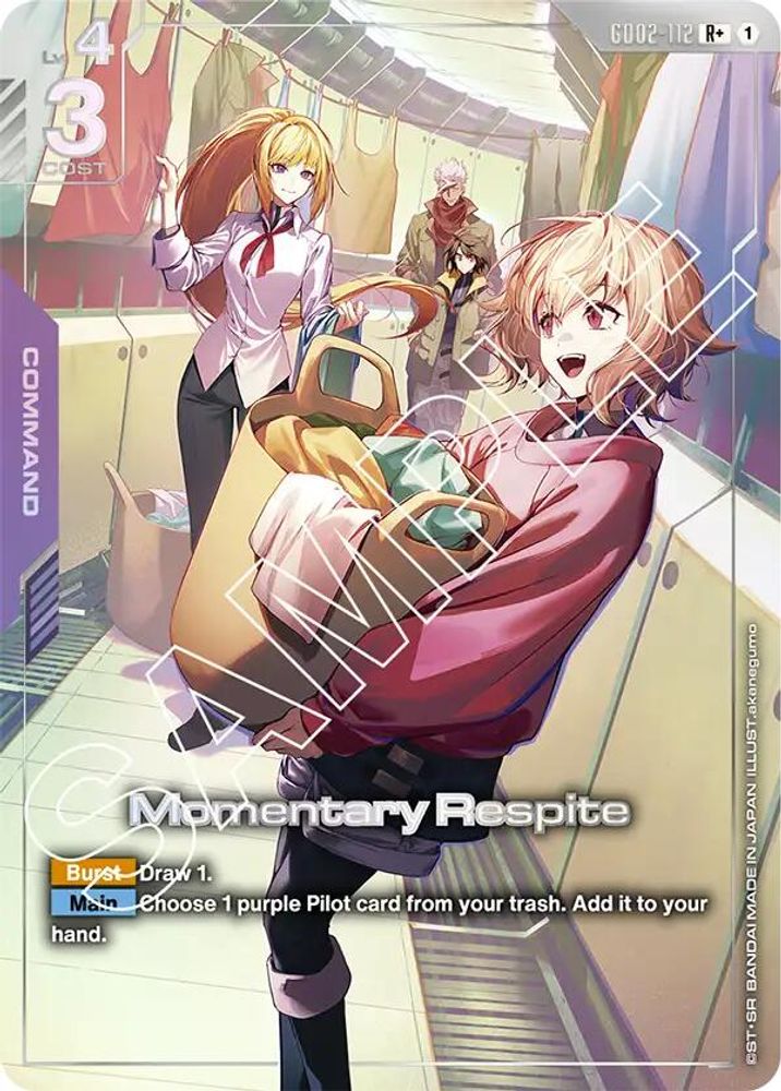[ALTERNATE ART] Momentary Respite (R+) (GD02-112) - Gundam Dual Impact
