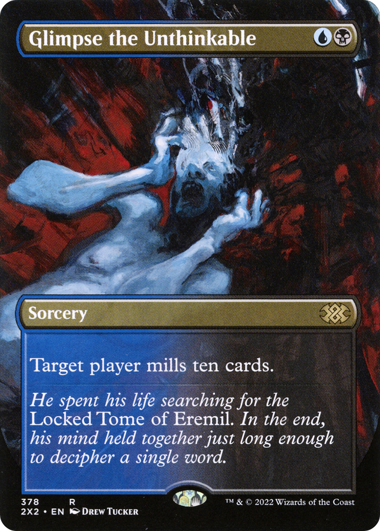 [ BL ] Glimpse the Unthinkable (Borderless) #378 - RARE 2X2 - Double Masters 2022