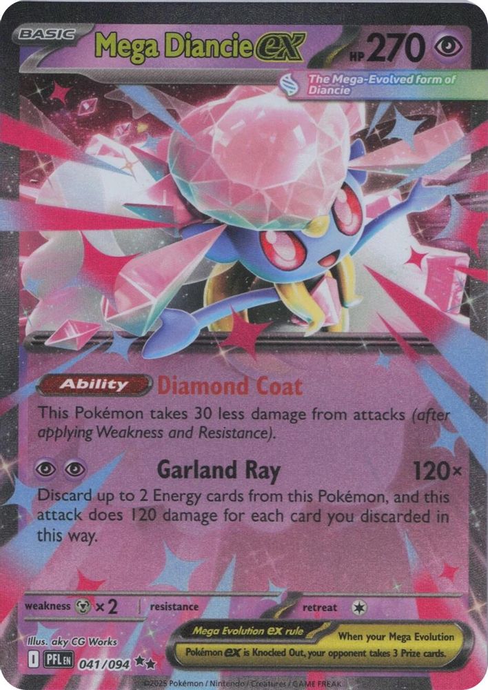 Mega Diancie ex - [  041 ] - Double Rare - Pokemon ME02 Phantasmal Flames