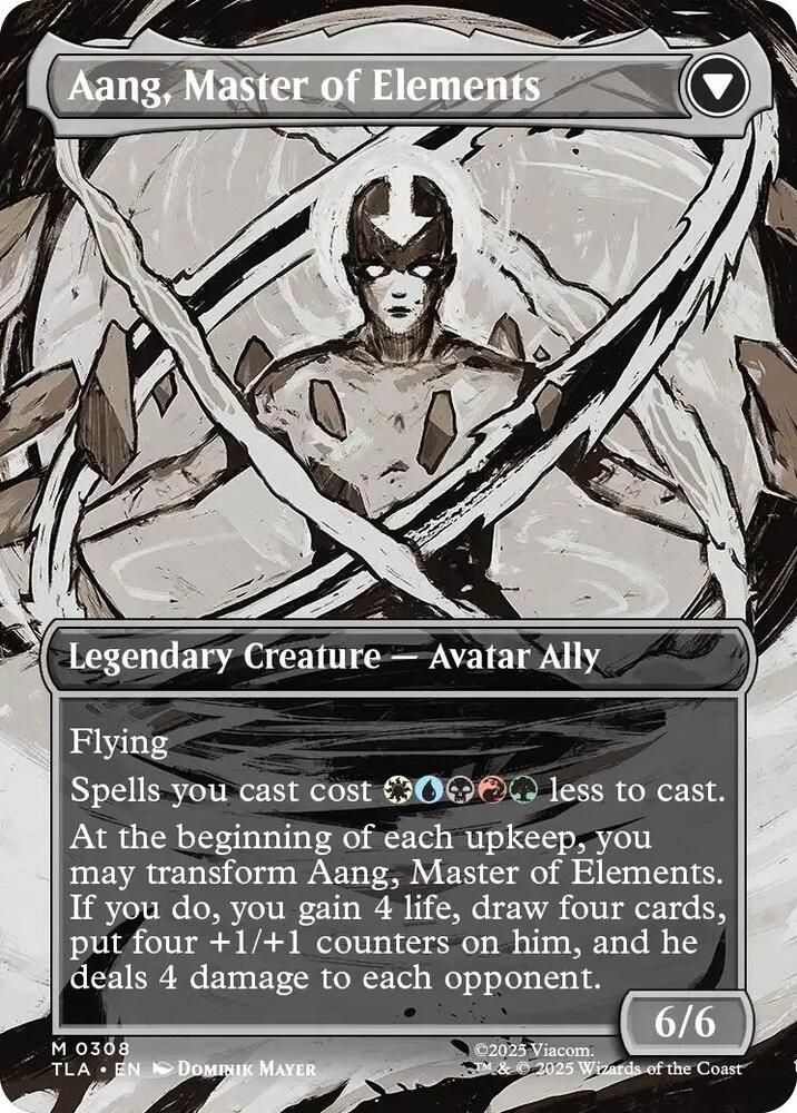 FOIL BORDERLESS SCENE Avatar Aang - #308 - Mythic - Avatar: The Last Airbender