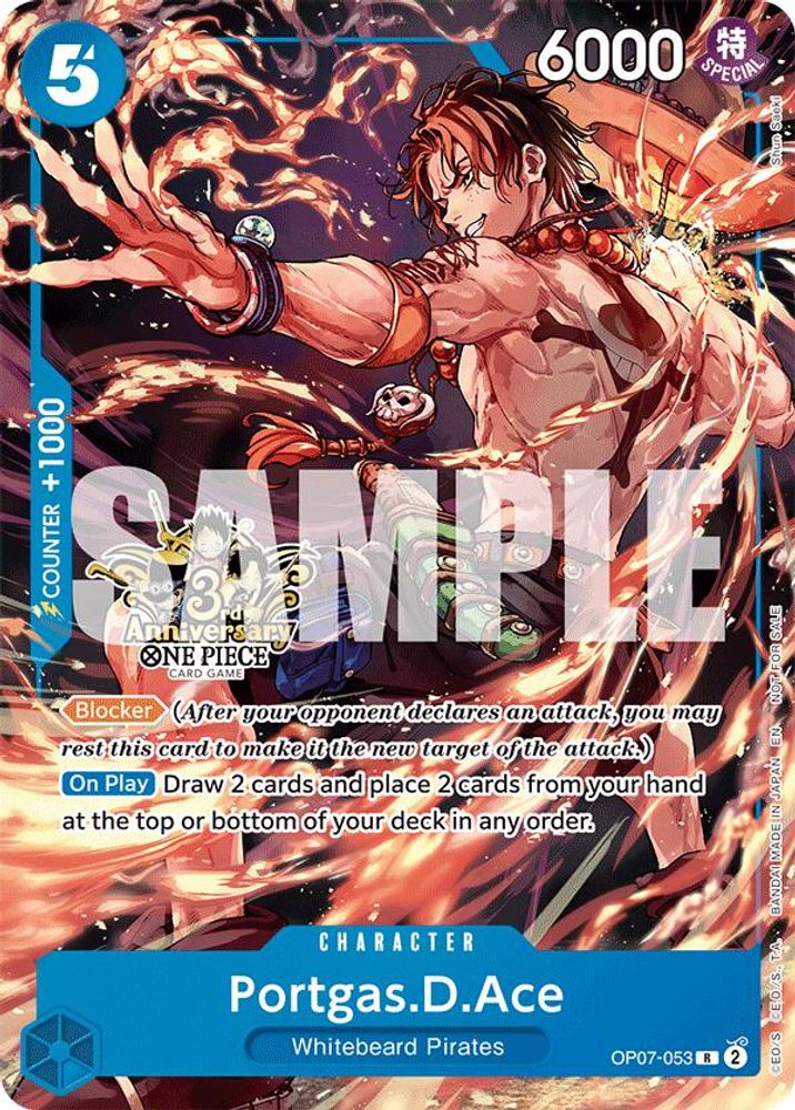 Portgas.D.Ace - OP07-053 - One Piece Carrying On His Will: 3rd Anniversary Tournament Promo