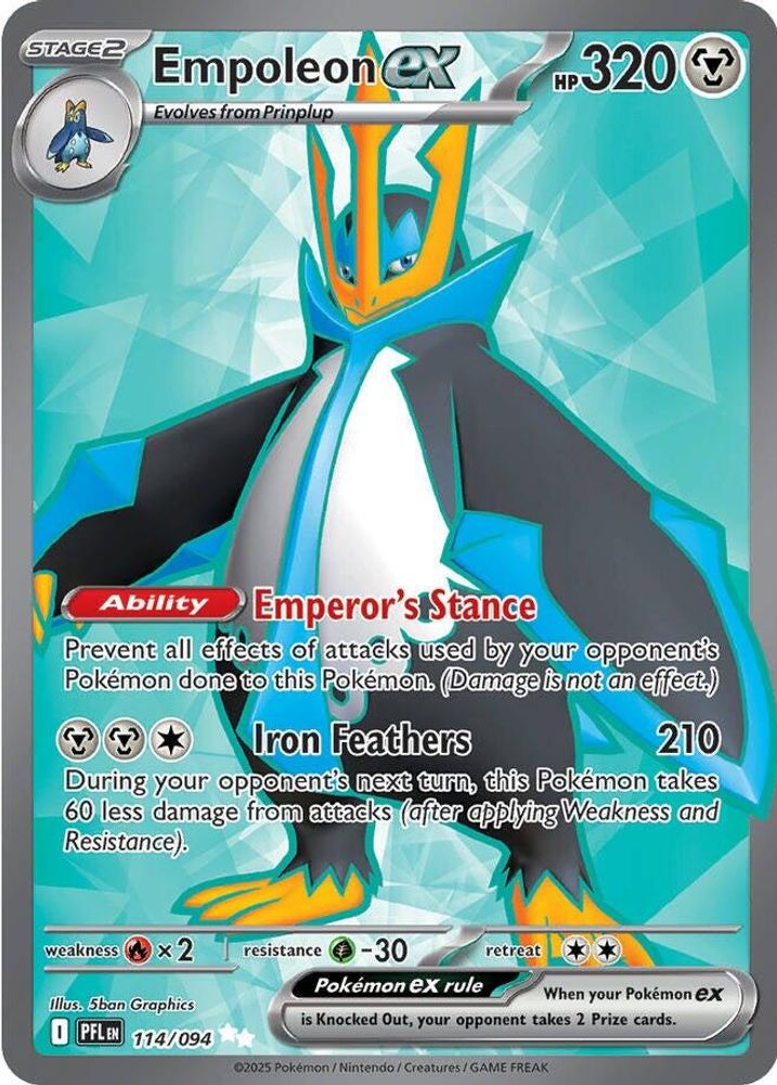 Empoleon ex - [  114/094 ] - Ultra Rare - Pokemon ME02 Phantasmal Flames