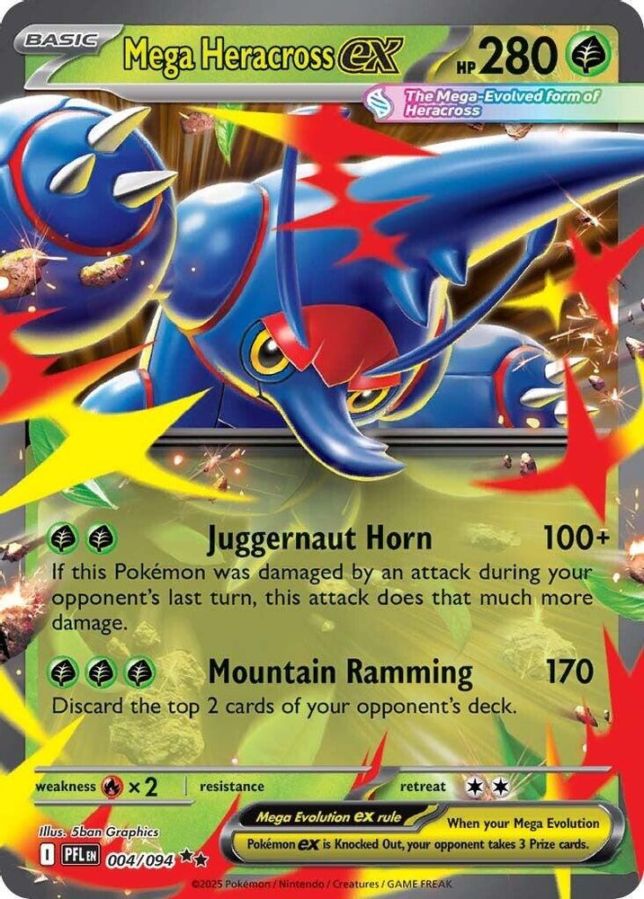 Mega Heracross ex - [  004/094 ] - Double Rare - Pokemon ME02 Phantasmal Flames