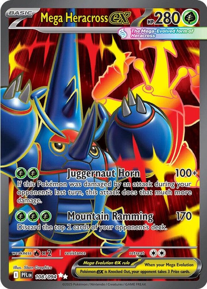 Mega Heracross ex - [  108/094 ] - Ultra Rare - Pokemon ME02 Phantasmal Flames