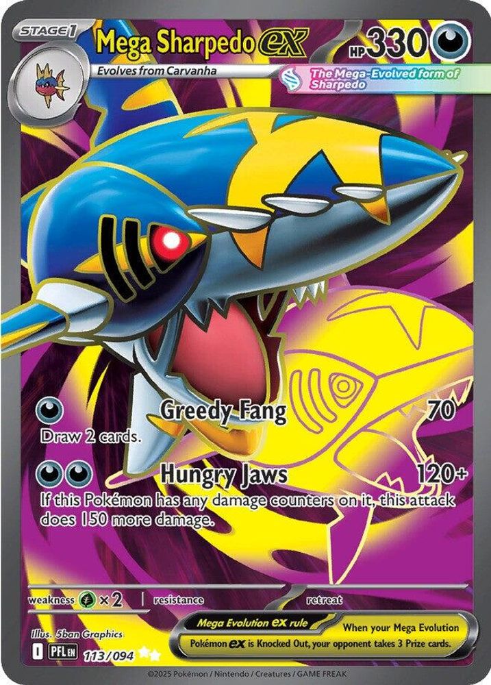 Mega Sharpedo ex - [  113/094 ] - Ultra Rare - Pokemon ME02 Phantasmal Flames