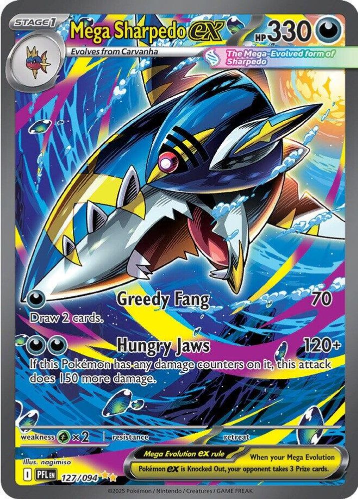 Mega Sharpedo ex - [  127/094 ] - Special Illustration Rare - Pokemon ME02 Phantasmal Flames