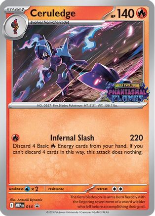 Ceruledge (Prerelease) - [  014 ] - Promo - Pokemon ME Mega Evolution Promo
