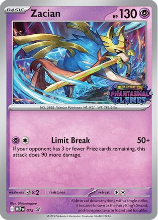 Zacian (Prerelease) - [  015 ] - Promo - Pokemon ME Mega Evolution Promo