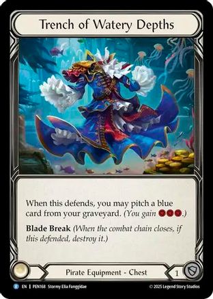 [Cold Foil] Trench of Watery Depths (#PEN168) - Rare - FAB Compendium of Rathe
