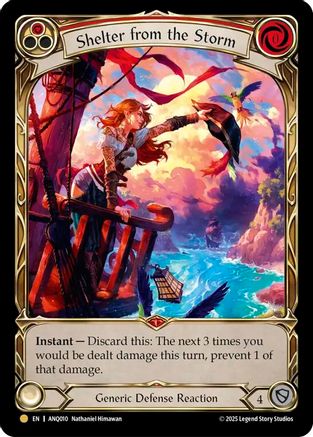 [Rainbow Foil] Shelter from the Storm (#ANQ010) - Legendary - FAB Compendium of Rathe - Antiquity Pack
