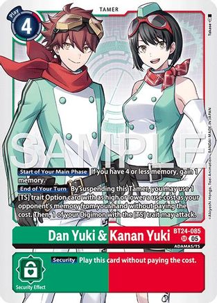 Dan Yuki & Kanan Yuki (BT24-085) Super Rare - Digimon Time Stranger