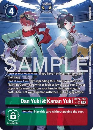 [ALTERNATE ART] Dan Yuki & Kanan Yuki (BT24-085) SR - Digimon Time Stranger