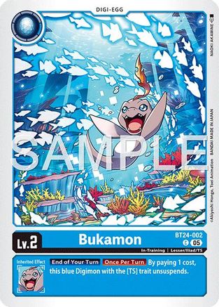 PLAYSET (4) 4x Bukamon (BT24-002) Common - Digimon Time Stranger