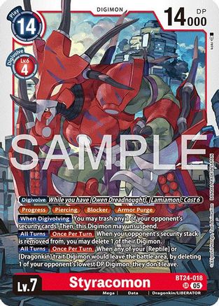 Styracomon (BT24-018) Super Rare - Digimon Time Stranger