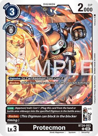 PLAYSET (4) 4x Protecmon (BT24-053) Common - Digimon Time Stranger