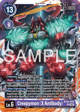 Creepymon (X Antibody) (BT24-078) Super Rare - Digimon Time Stranger