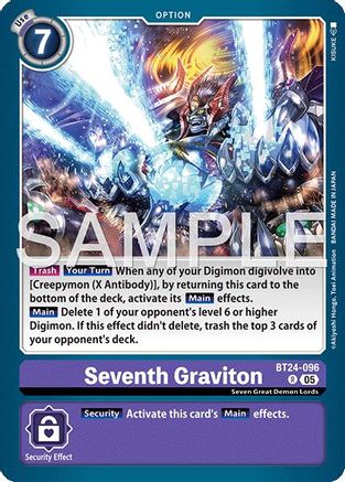 Seventh Graviton (BT24-096) Rare - Digimon Time Stranger