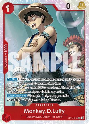 Monkey.D.Luffy (OP14-013) Super Rare - One Piece The Azure Sea's Seven