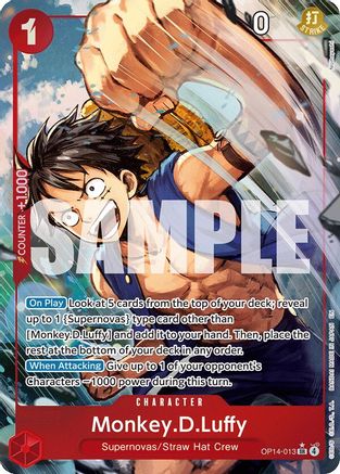 [ALTERNATE ART] Monkey.D.Luffy (OP14-013) SR - One Piece The Azure Sea's Seven