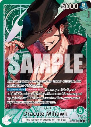 [ALTERNATE ART] Dracule Mihawk (OP14-020) L - One Piece The Azure Sea's Seven