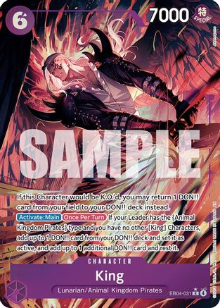 [ALTERNATE ART] King (EB04-031) - One Piece The Azure Sea's Seven