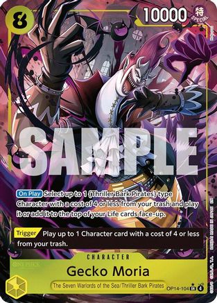 [ALTERNATE ART] Gecko Moria - OP14-104 (OP14-104) SR - One Piece The Azure Sea's Seven