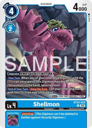Shellmon (BT24-025) Rare - Digimon Time Stranger