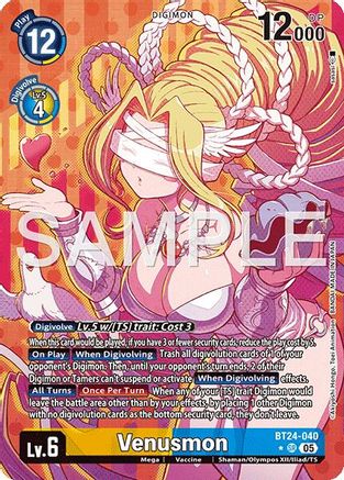[ALTERNATE ART] Venusmon (BT24-040) SR - Digimon Time Stranger