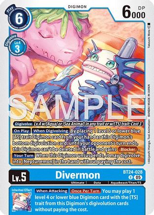 Divermon (BT24-028) Rare - Digimon Time Stranger