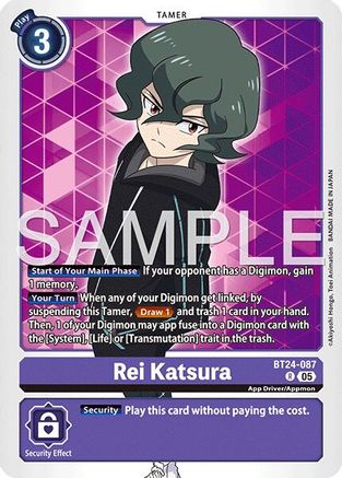 Rei Katsura (BT24-087) Rare - Digimon Time Stranger