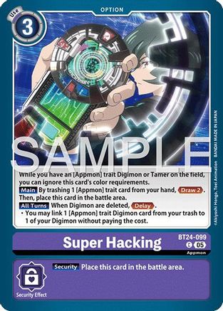 PLAYSET (4) 4x Super Hacking (BT24-099) Common - Digimon Time Stranger